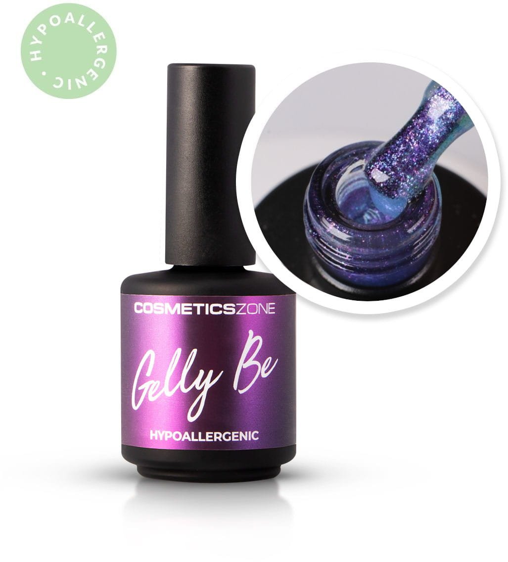 Hipoalergiczna baza żelowa do przedłużania Gelly BE brokatowa niebiesko-seledynowa - Aurora Illusion 15ml