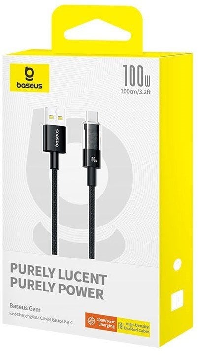 Kabel USB Baseus USB-A - USB-C 1 m Czarny (P10373002111-00)