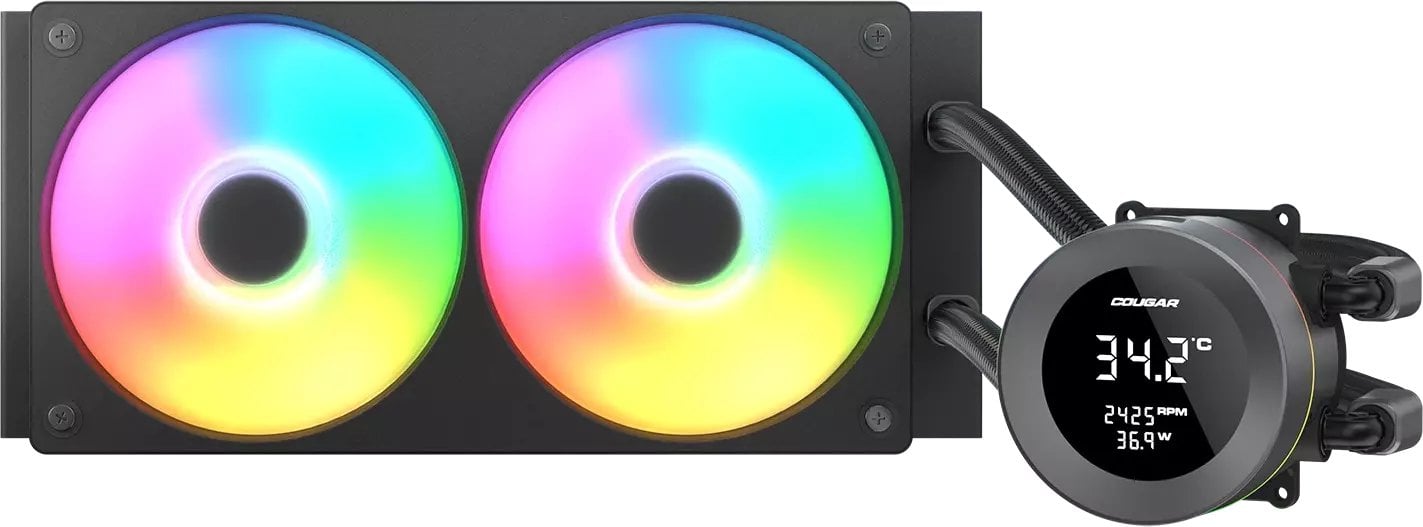 Chłodzenie wodne Cougar CPU chłodzenie wodne Poseidon Vistek 240, ARGB, czarny