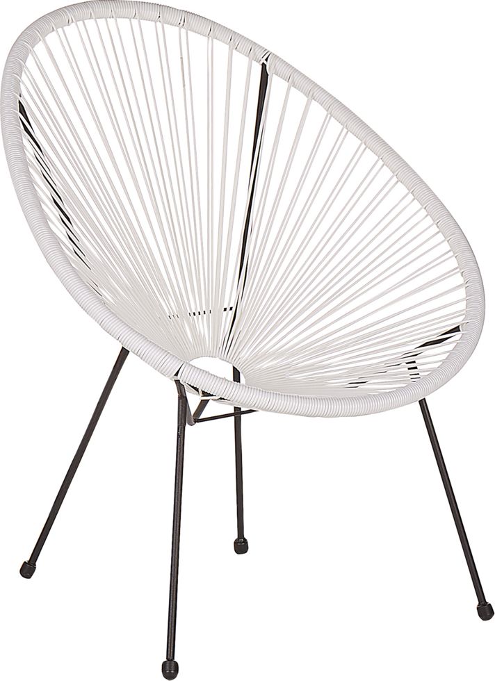 Shumee Krzesło rattanowe białe ACAPULCO II