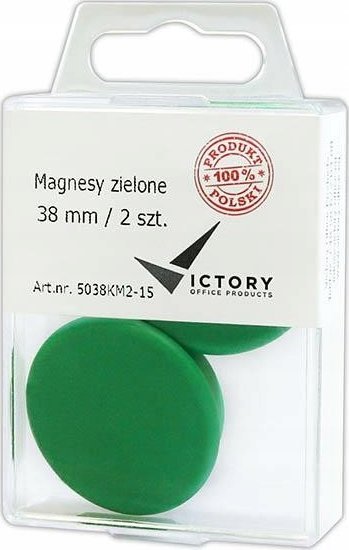 Victory Office Product MAGNESY VICTORY OFFICE 38MM 2SZT. NEONOWE ZIELONE
