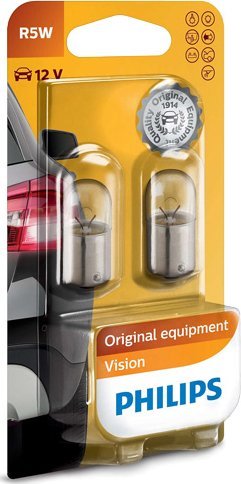 Philips ŻARÓWKA R5W 12V/5W BA15S 2SZT BLISTER (CENA ZA 2SZ.)