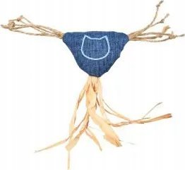 Barry King Zabawka dla kota, niebieska, ze sznurkami 14,5x5,5cm