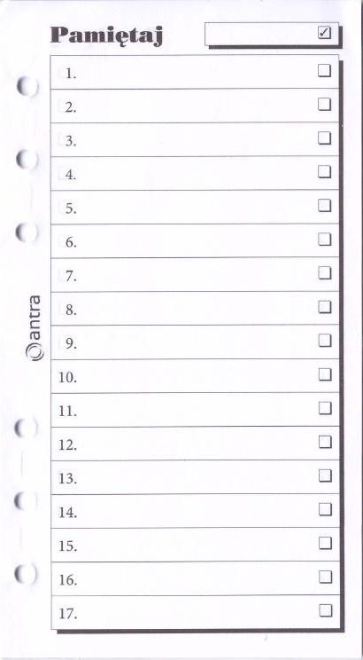 Antra Wkład do organizera ST pamiętaj ANTRA