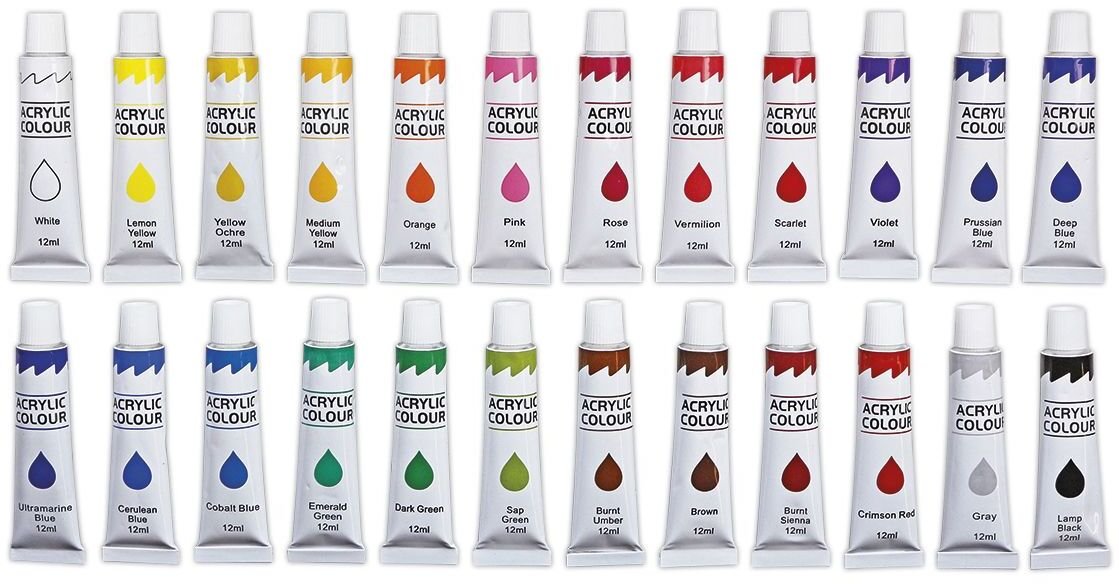 Farby akrylowe 24 kolory