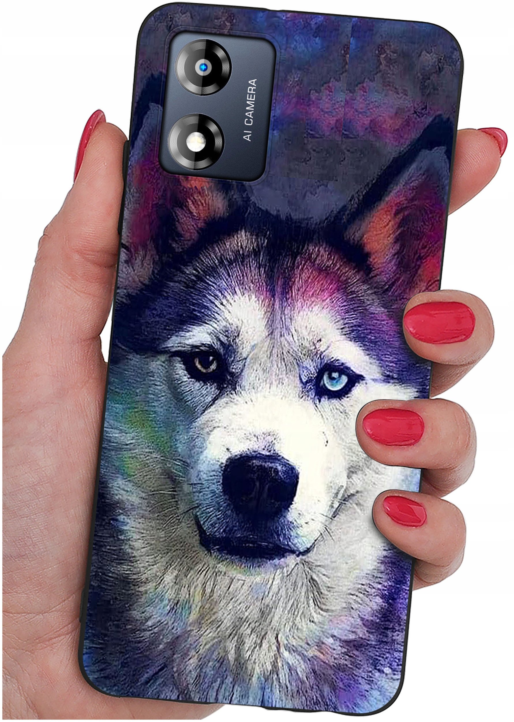 Etui do Motorola Moto E13 WZORY |SILIKONOWE MATT CASE + SZKŁO 9H