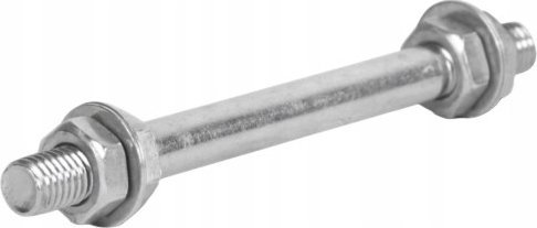 Geko Komplet osiowy do koła do taczki 400 mm metalowy śruba M12