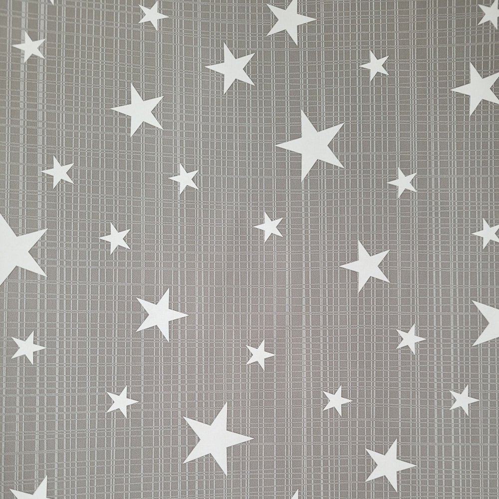 Papier szare gwiazdki do pakowania 57cmx2m 2m291