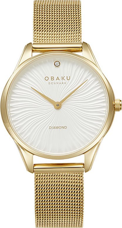 Zegarek OBAKU Zegarek damski Obaku Denmark V297LXGIMG złoty
