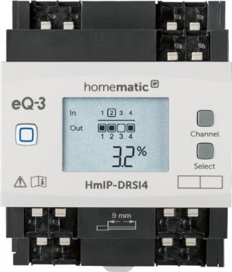 HomeMatic IP Homematic IP Schaltaktor für Hutschienenmontage – 4-fach