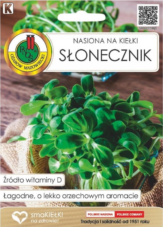 Nasiona na kiełki Słonecznik 40g Łagodny smak
