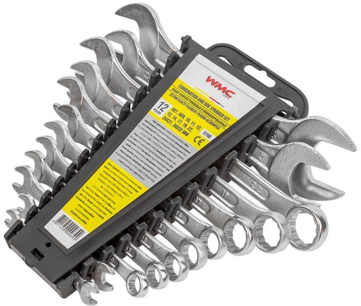 Zestaw klucze kluczy płasko-oczkowych 6-32mm