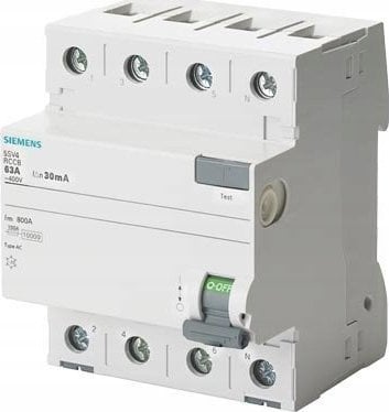 Siemens Wyłącznik różnicowoprądowy SENTRON Typ AC 63A 300mA 400V