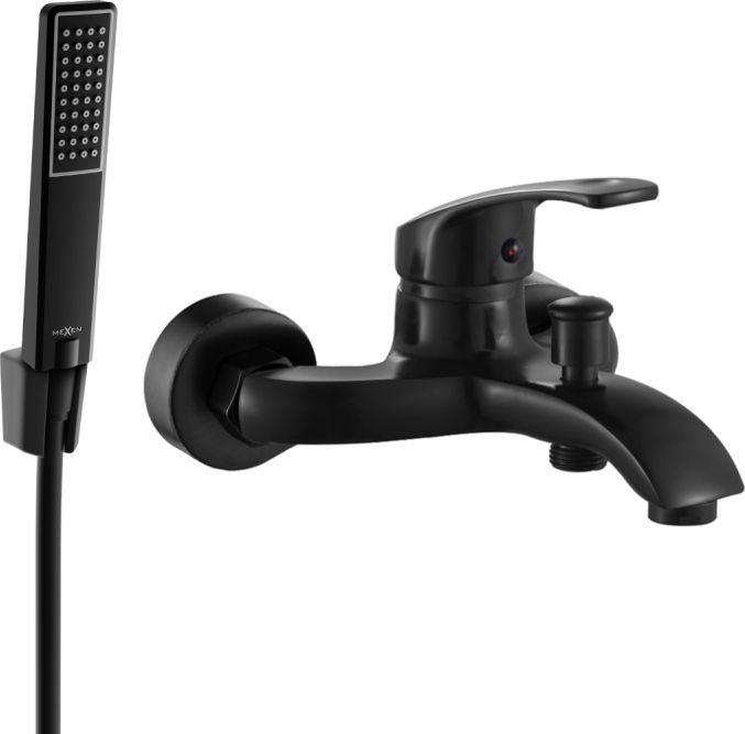 Mexen Mexen Fabia R72 bateria wannowa z zestawem prysznicowym, czarna - 74653R72-70