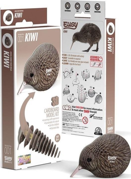 Ptak Kiwi Eugy. Eko Układanka 3D