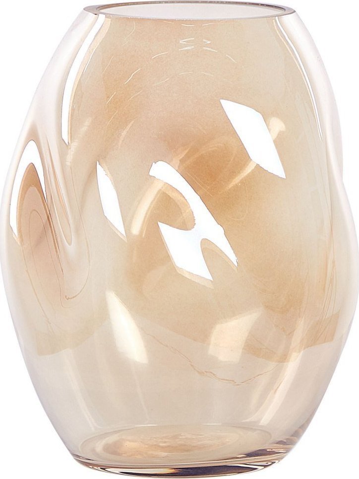 Ramka Beliani Wazon na kwiaty szklany 20 cm pomarańczowy GERAKINI!