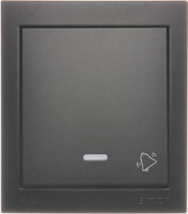 Kontakt-Simon Simon Aquaclick Przycisk dzwonek z podświetleniem, 10 AX, 250 V czarny ACD1L/49