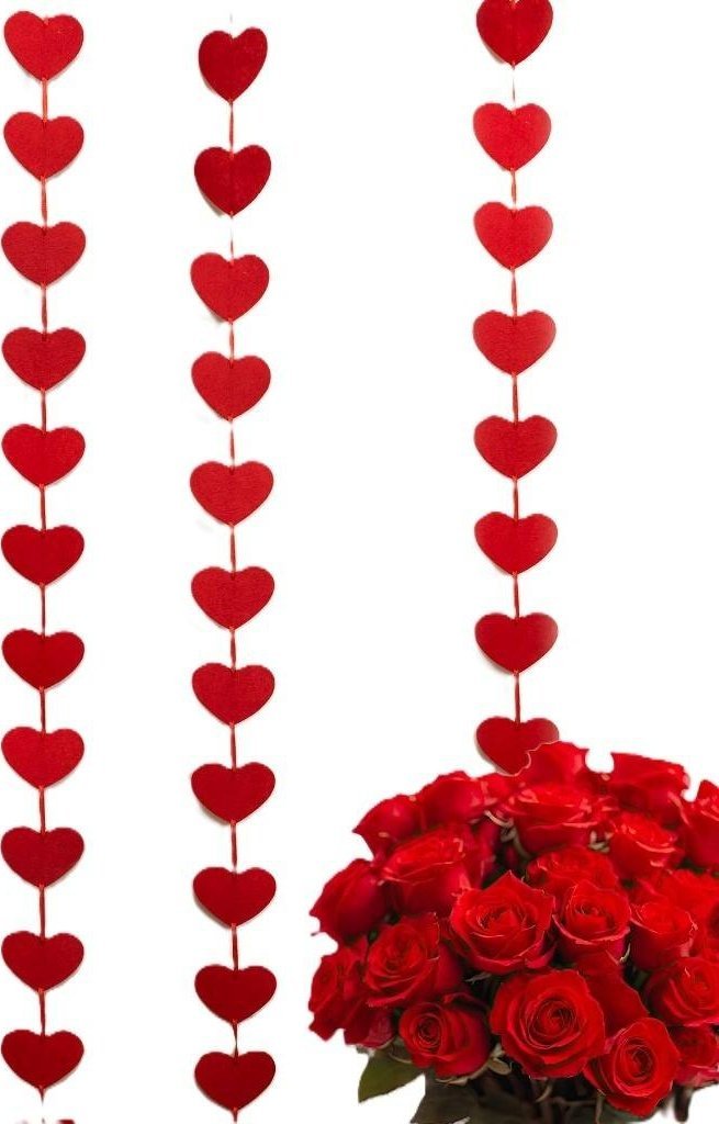 Girlanda pionowa z serduszek 2m