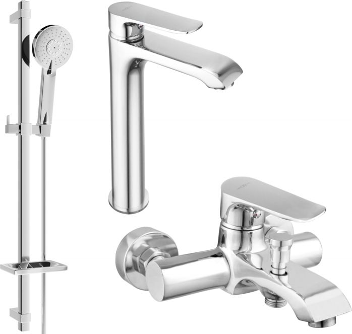 Mexen Mexen Pecos DQ40 zestaw wannowy, chrom - 72713DQ40-00