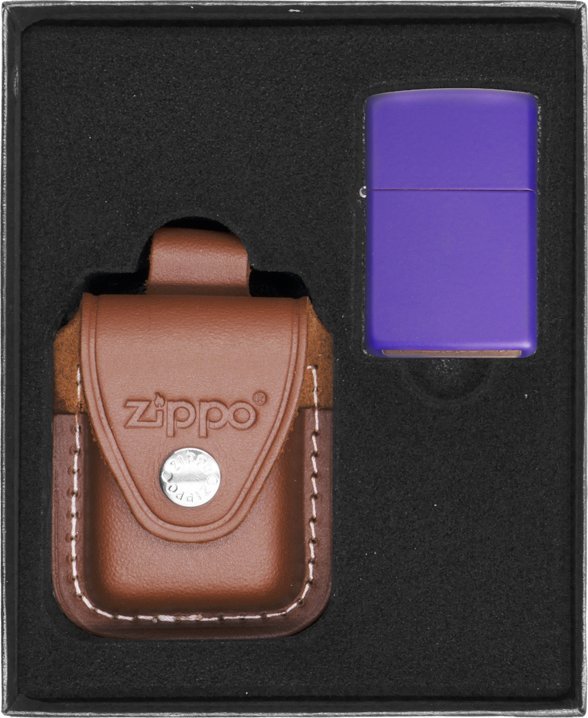 Zestaw ZIPPO Zapalniczka REG PURPLE MATTE Prezentowy No2