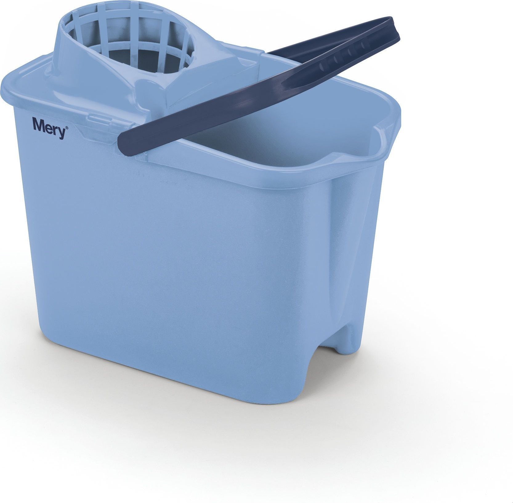 Mop NPC Polska Mery Prostokątne wiadro 14 ltr z wyciskaczem niebieskie