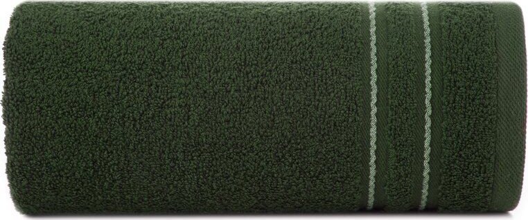 Eurofirany Ręcznik bawełniany ze stebnowaną bordiurą EMINA 70X140 zielony