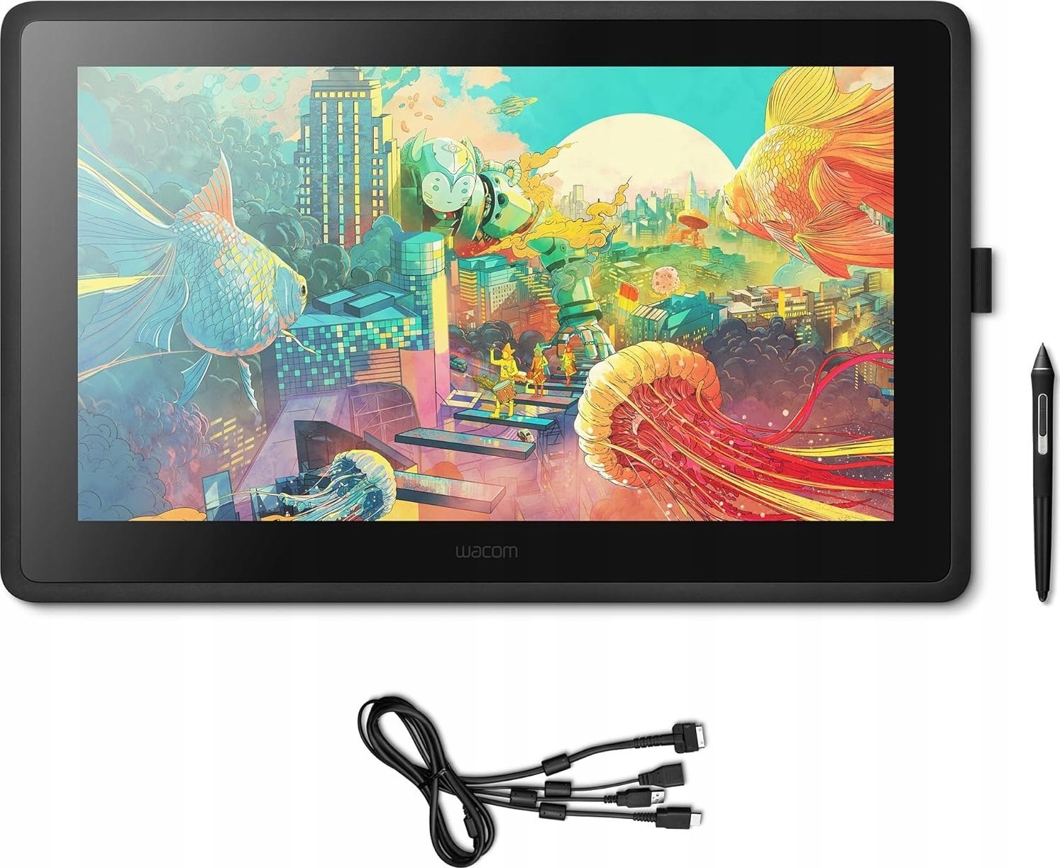 Tablet Wacom Zestaw tablet graficzny Wacom Cintiq 22 DTK2260K0A stojak rysik