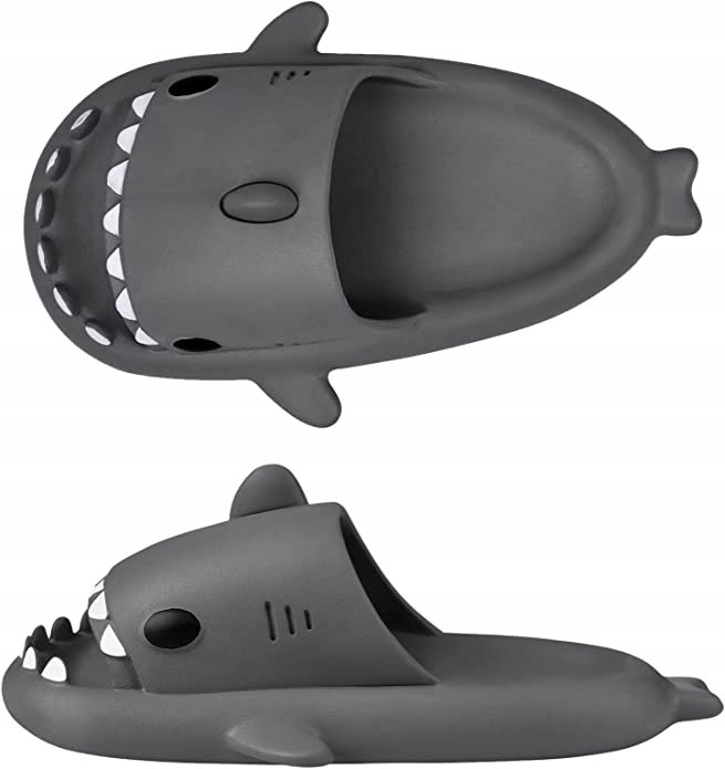 Klapki Rekiny Antypoślizgowe CZARNE 38-39