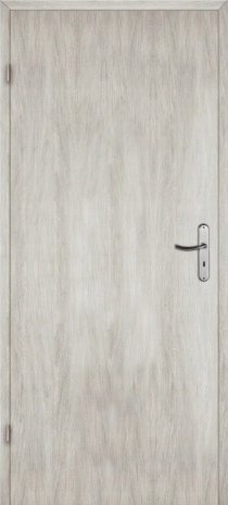 vidaXL Drzwi wewnętrzne lewe pełne dąb srebrny Milano 80 cm