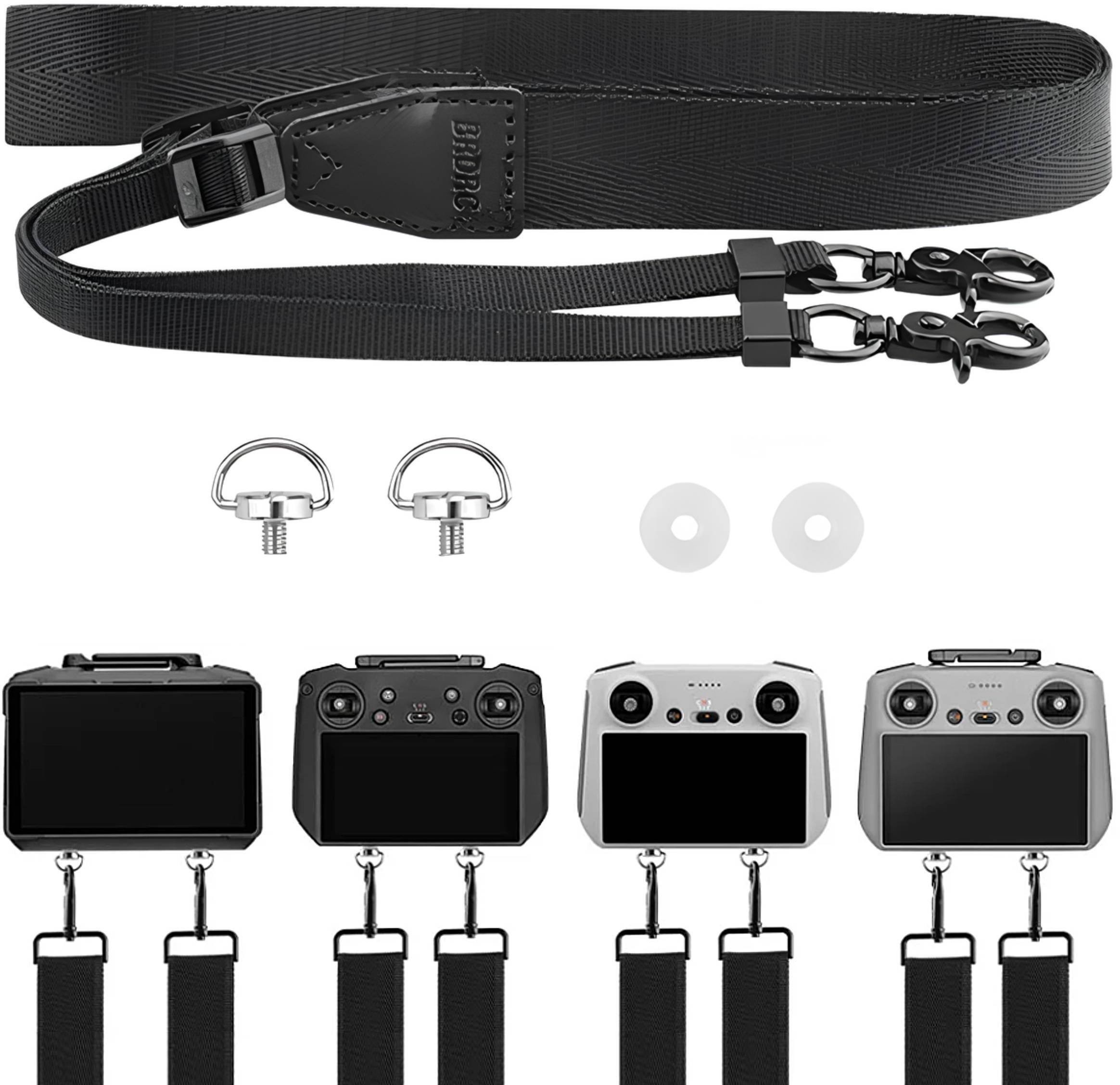 UNIWERSALNA REGULOWANA SMYCZ PASEK NA SZYJĘ DO KONTROLERA DJI RC / RC 2 / RC PRO / RC PRO 2 (CZARNA 2.5CM)