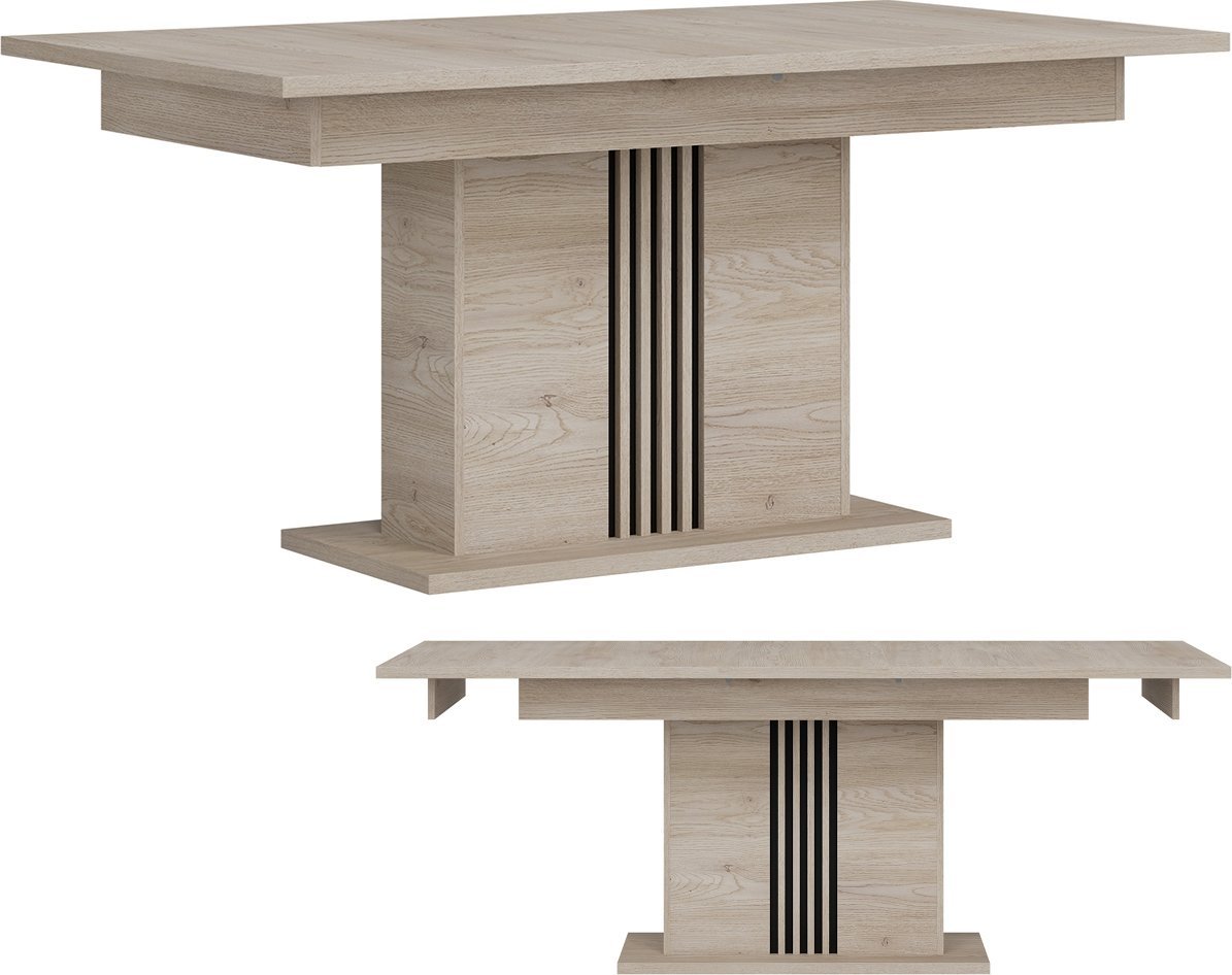 BogFran Stół rozkładany prostokątny do jadalni i salonu Dąb Lamele Loft MATI ST12