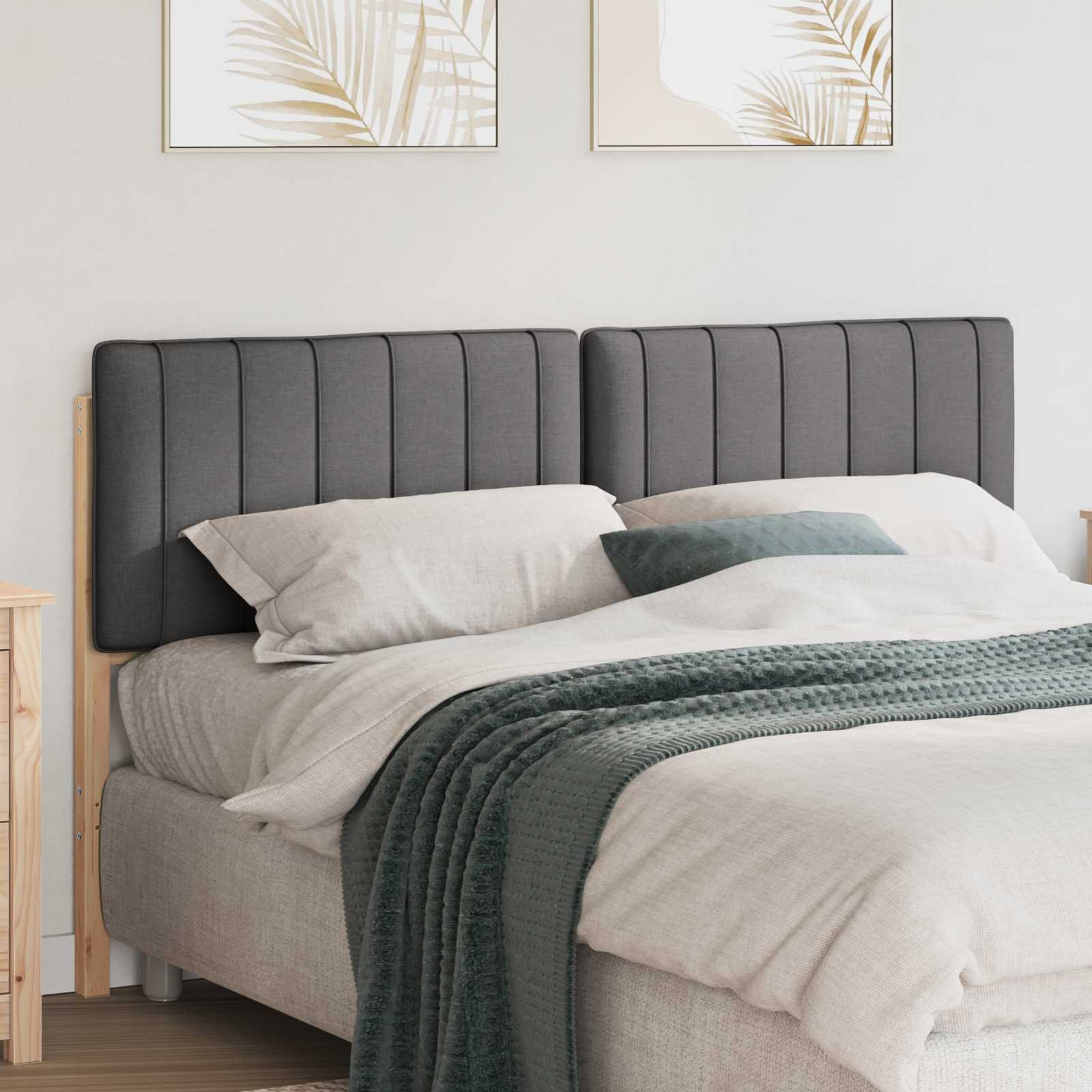 vidaXL Tapicerowane wezgłowie brązowe i ciemnoszare 160 cm