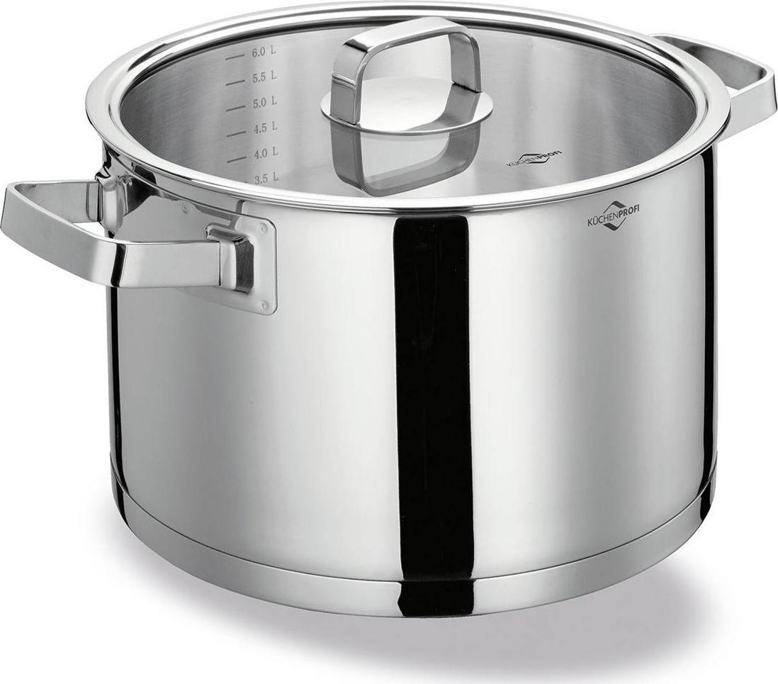Kuchenprofi garnek z pokrywką, stal nierdzewna/szkło, 6,5 l, śred. 24 cm
