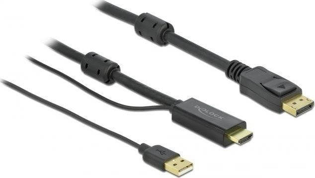 Kabel Delock DisplayPort - HDMI 1m czarny (85963)