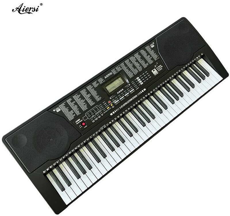 Aiersi A225 61-klavišo sintezatorius su šviečiančiais klaivišais