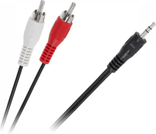 Kabel Jack 3.5mm - RCA (Cinch) x2 15m czarny (KPO2747-15)