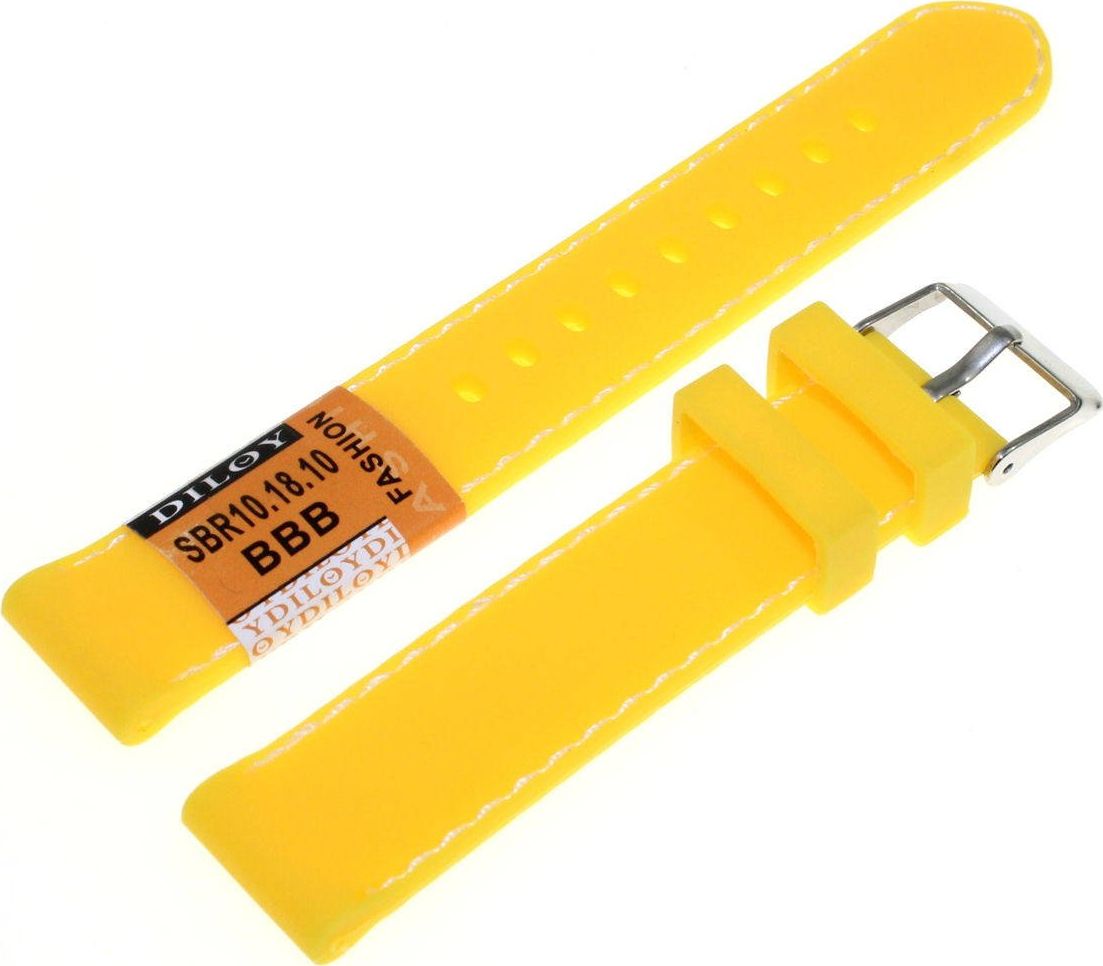 Diloy Silikonowy pasek do zegarka 18 mm Diloy SBR10.18.10