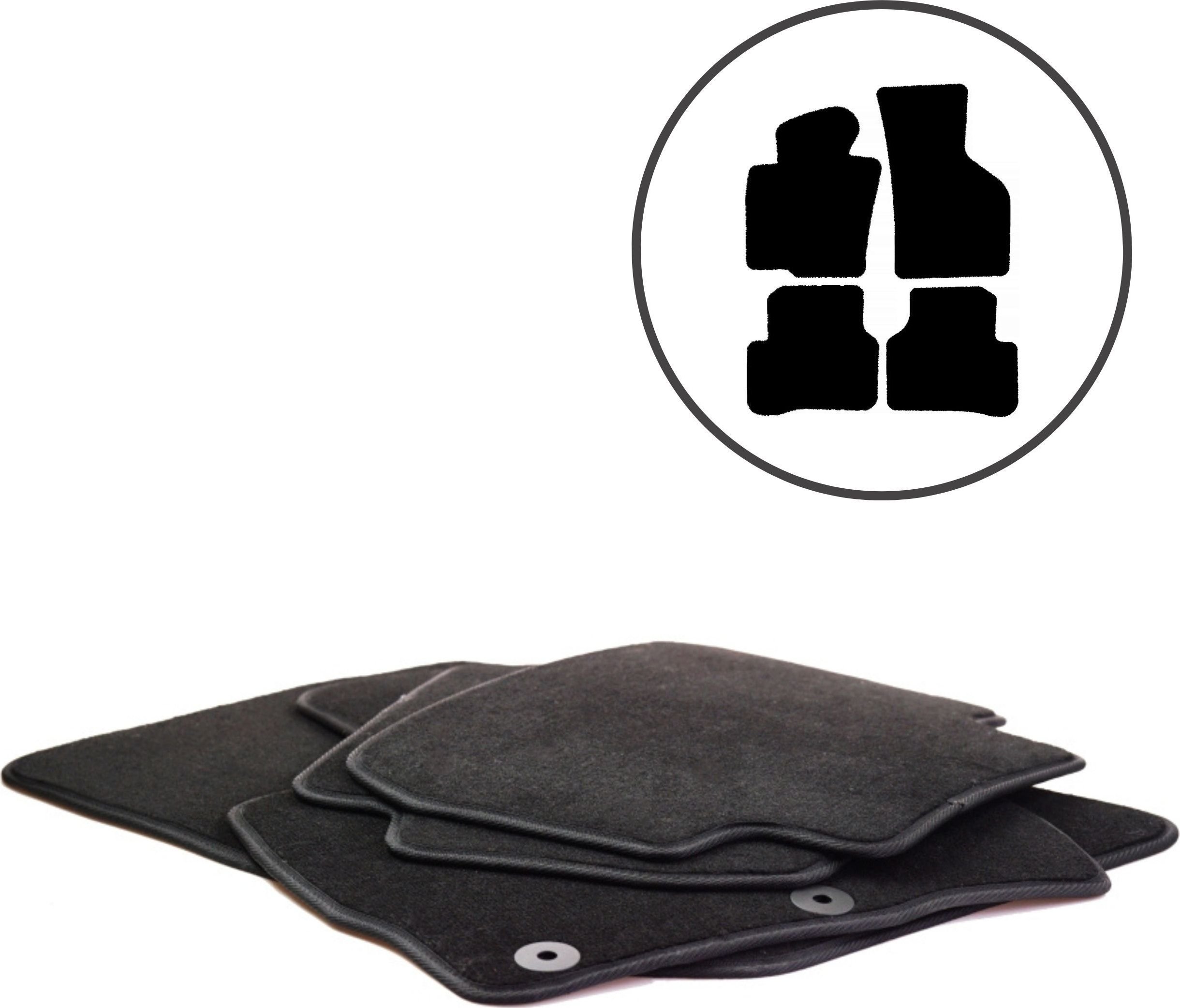 Dikel Dywaniki samochodowe welurowe 4szt. VW Passat B7