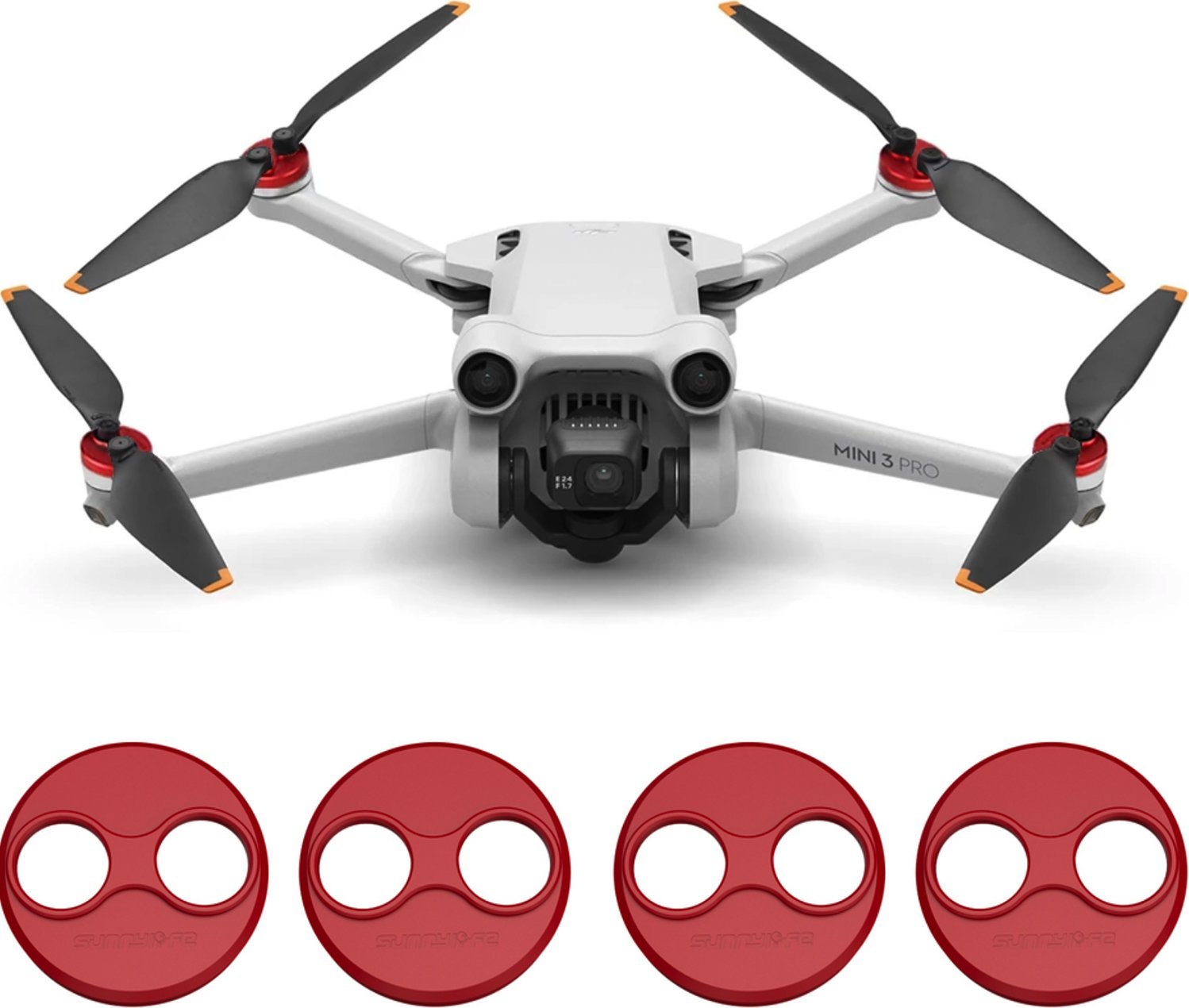 SunnyLife OSŁONY ZAŚLEPKI SILNIKÓW DO DJI MAVIC MINI / 2 / SE / 3 / 3 PRO / 4 PRO - CZERWONE