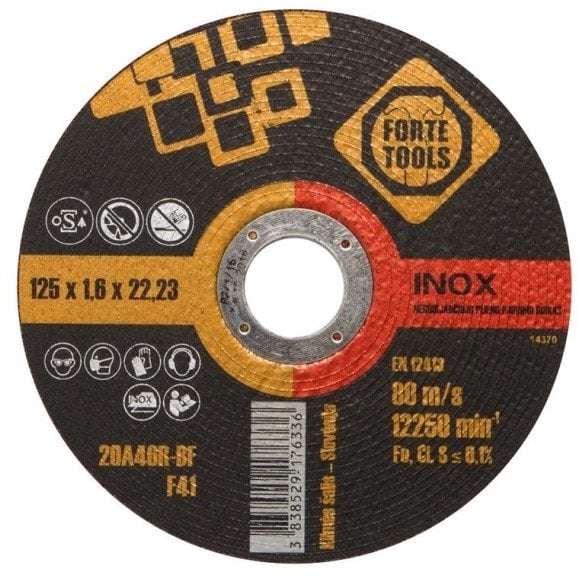 CUTTING DISC 125X1.6X22.23 MMFORTE TOOL