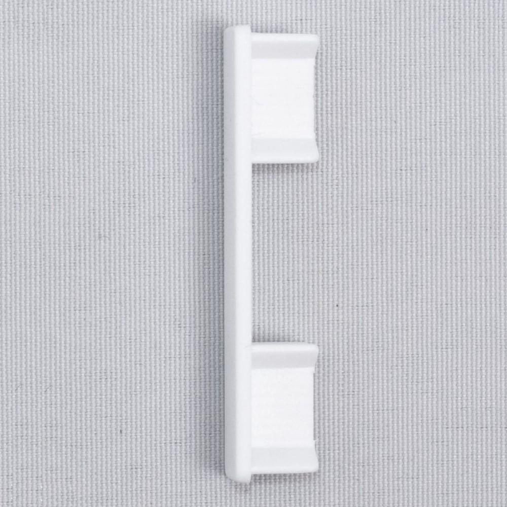 CURTAIN END CAP PLASTIC WHITE 2 PCS
