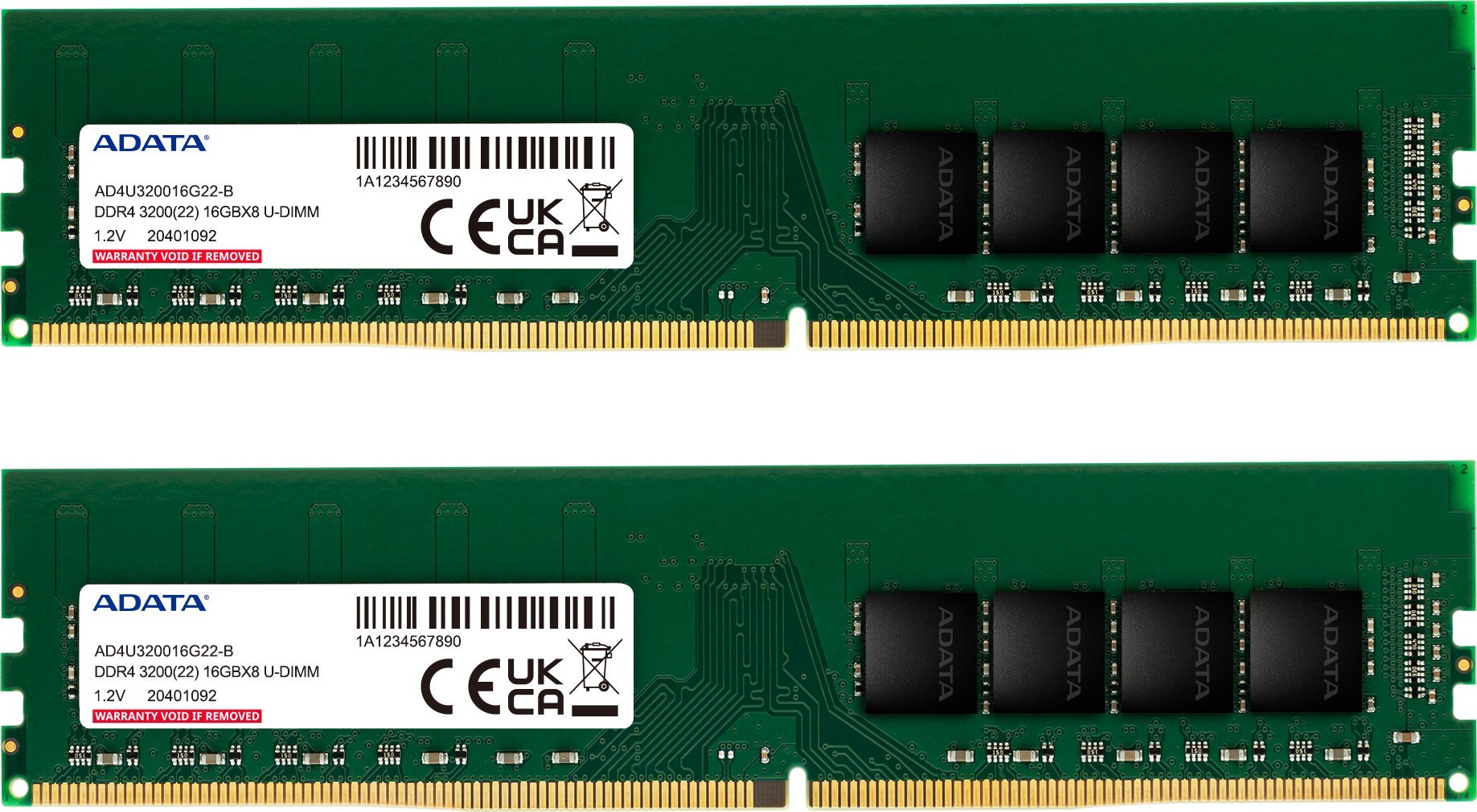 ADATA DDR4 U-DIMM 3200 32GB AD4U320016G22-DTGN DUAL 2x 16GB