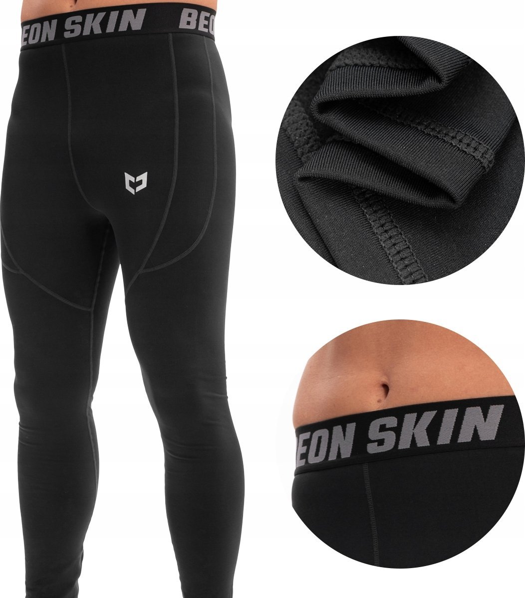 Beon Spodnie termoaktywne męskie Beon Skin Pro Quantum Black XL