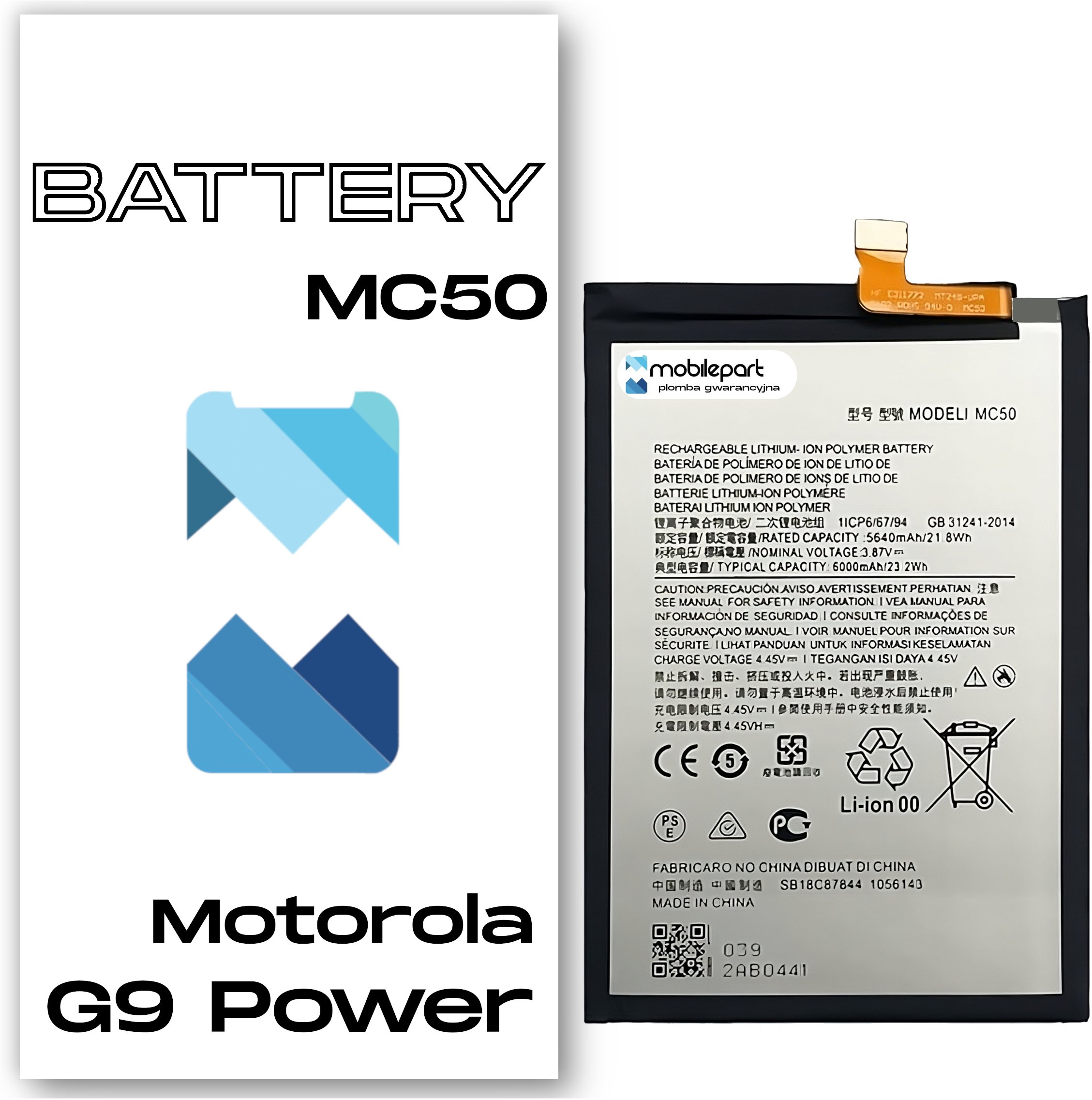 Bateria do Motorola G9 Power XT2091 Świeżej Produkcji Nowy Akumulator MC50