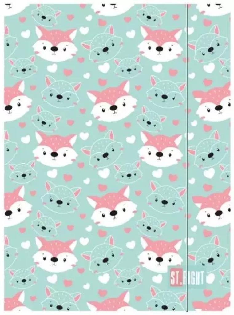 Teczka z gumką A4 300g/m2 Lovely Fox mkmo St.Right