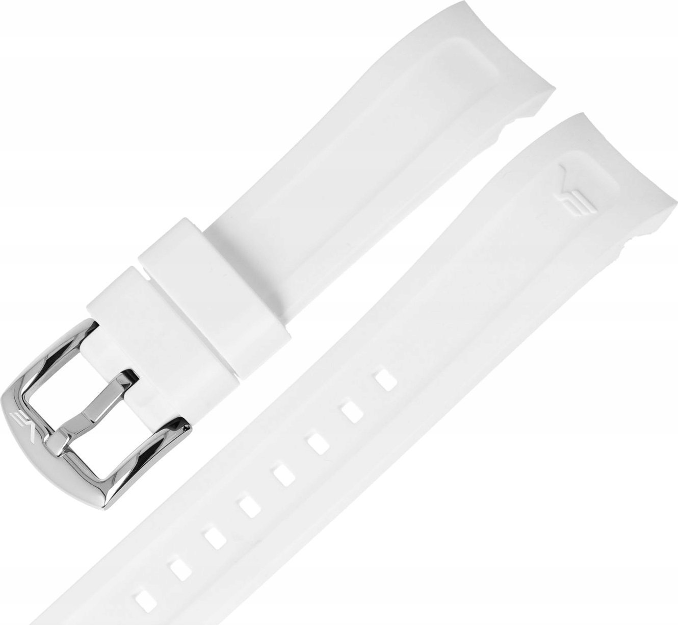 Silikonowy pasek do zegarka Vostok Europe Rocket N1 Silikon 225 (A710) biały