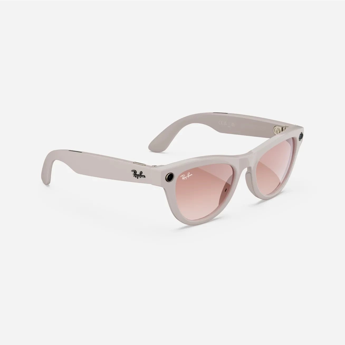 Ray-Ban Meta Skyler; Frame color: Shiny Chalky Gray; Lens color: Gradient Cinnamon Pink