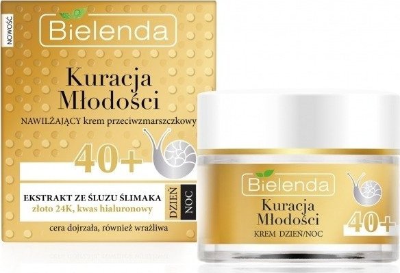Bielenda Krem do twarzy przeciwzmarszczkowy z ekstraktem ze śluzu ślimaka 40+ na dzień/noc 50ml
