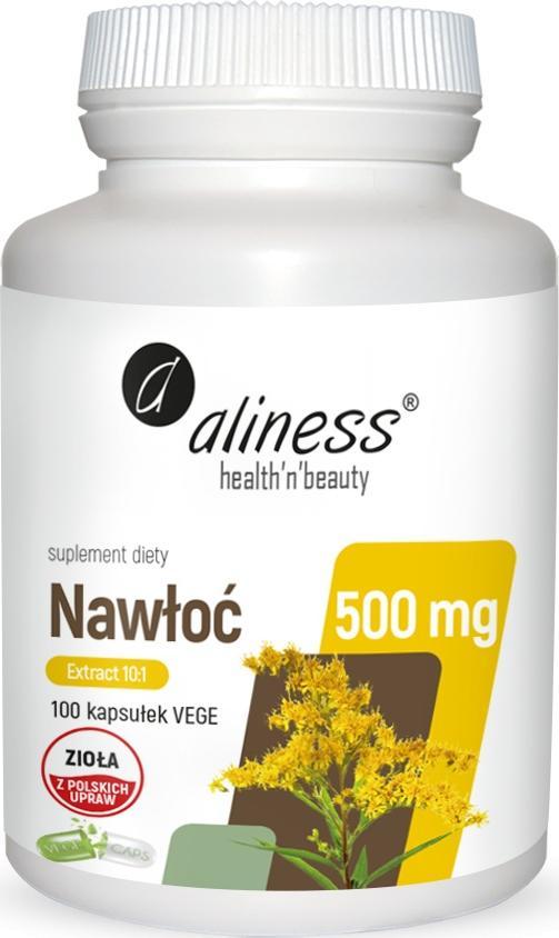 Aliness Nawłoć ekstrakt 10:1 500mg 100 kapsułek ALINESS