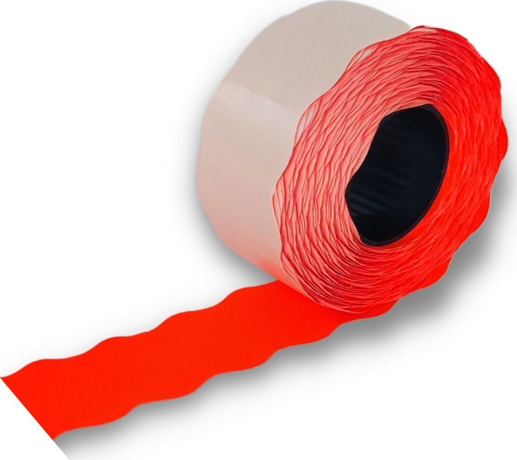 StudioCen Taśma do metkownicy II rzędowa fala -czerwona 5 szt.